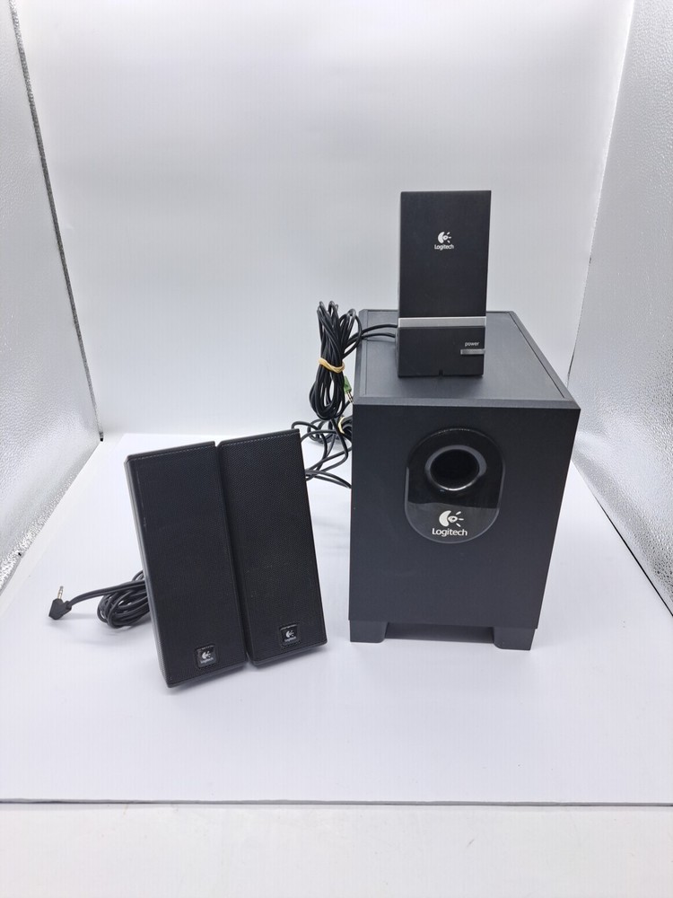 Logitech Tested X-240 Computer 3 Speaker System Active Sub