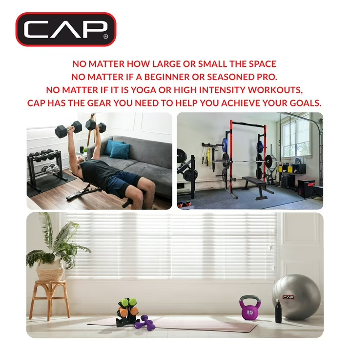 CAP Barbell, 25lb Rubber Hex Dumbbell, Single
