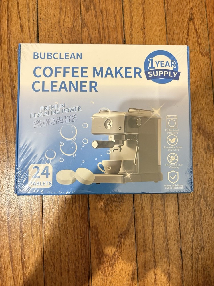 BUBCLEAN Coffee Maker Descaling Cleaner Tablets 24 Count for Coffee/Espresso