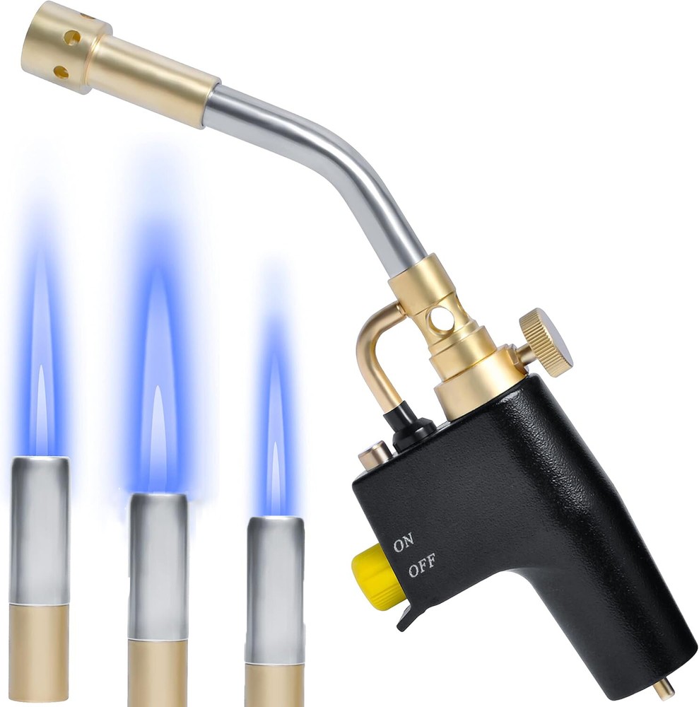 TS8000 Trigger Start Style Propane Blow Torch Kit Brazing Soldering Mapp Gas