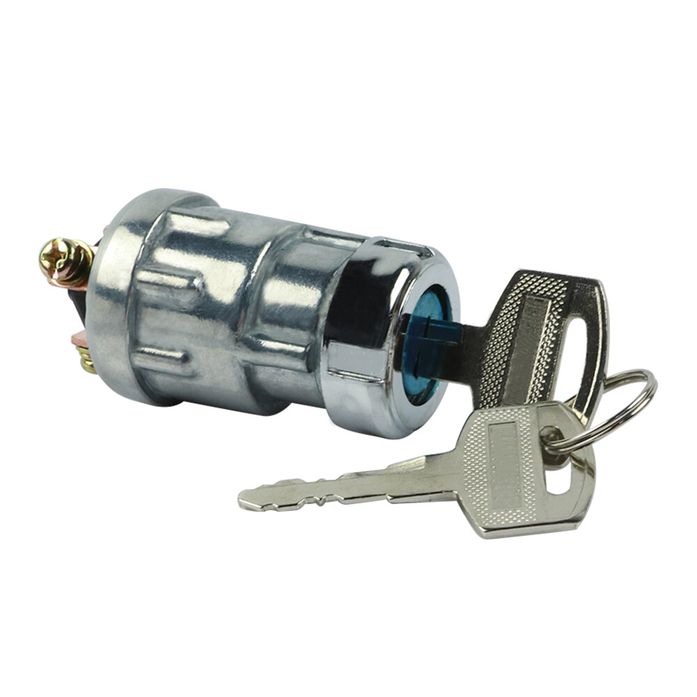 JK423 IGNITION SWITCH LOCK FLUSH MOUNT 12VOLT 2KEY 3 POSITION OFF ON START