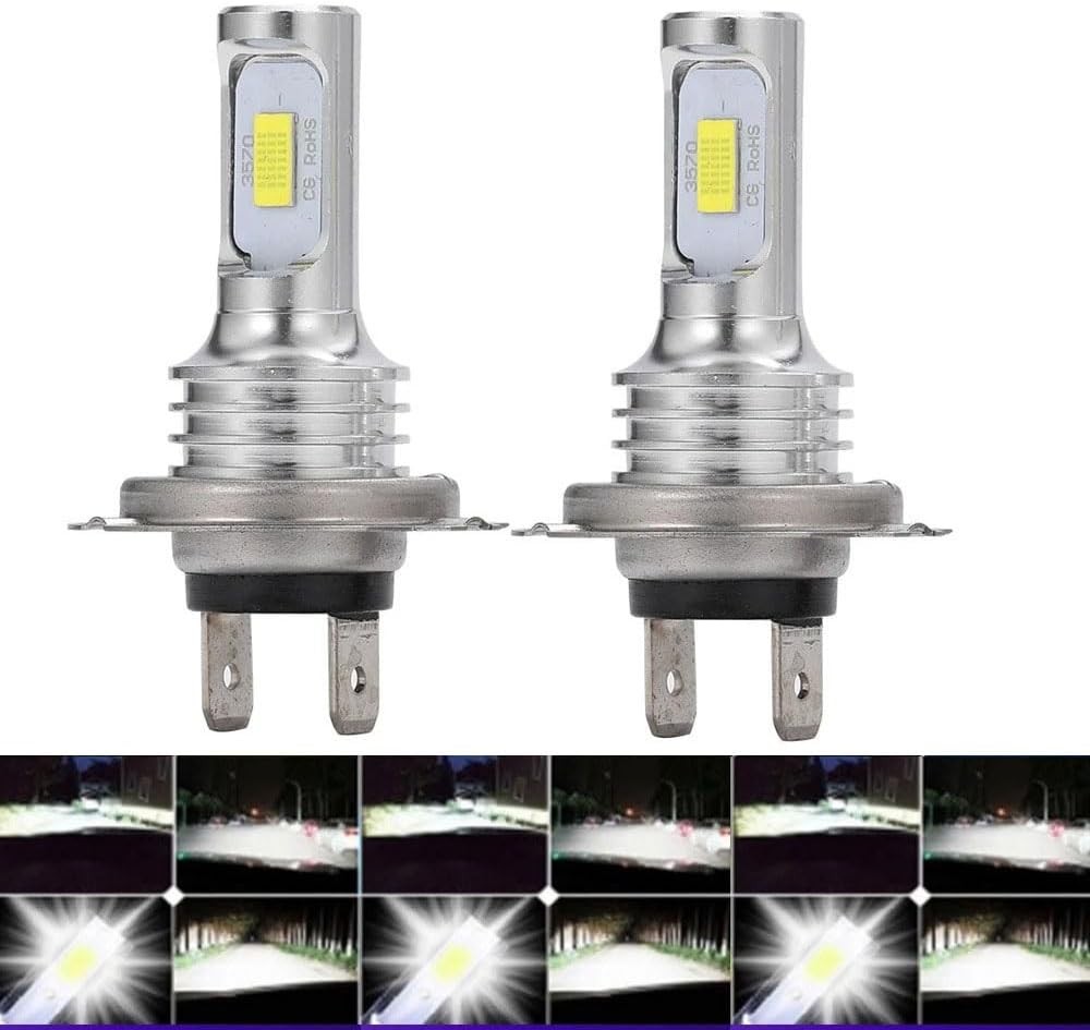 H7 LED Headlight Bulb (4-Pack) H7 80W 3570 2SMD 6000K High Bright Decoding Light