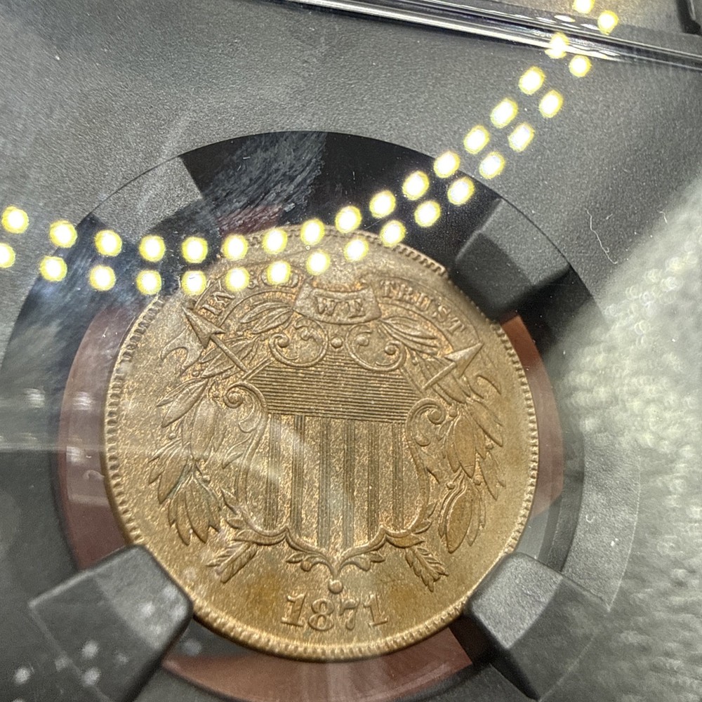 1870 2C NGC MS63BN - Two Cent - Slightly Better Date VAULTBOX SERIES 8