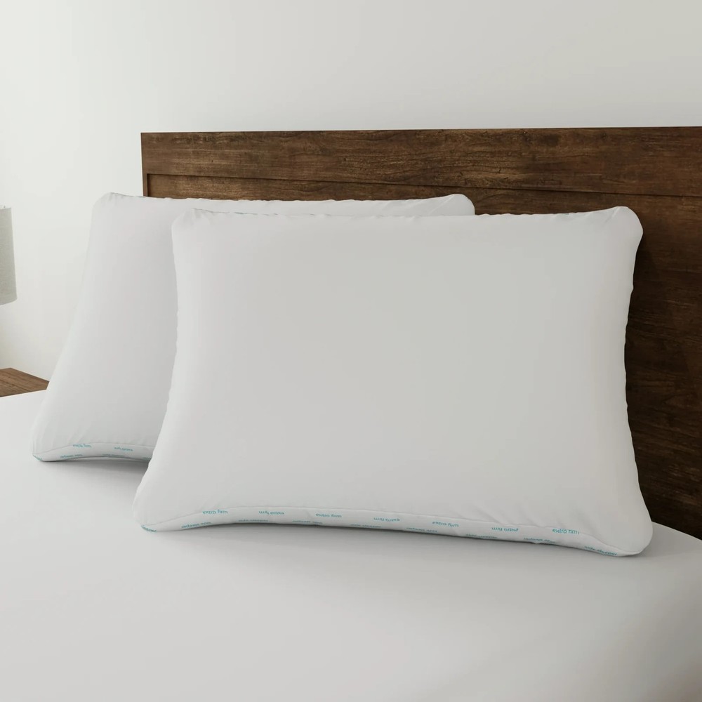 (2 pack) Mainstays Back & Side Sleeper Bed Pillow, Standard/Queen - Extra Firm S
