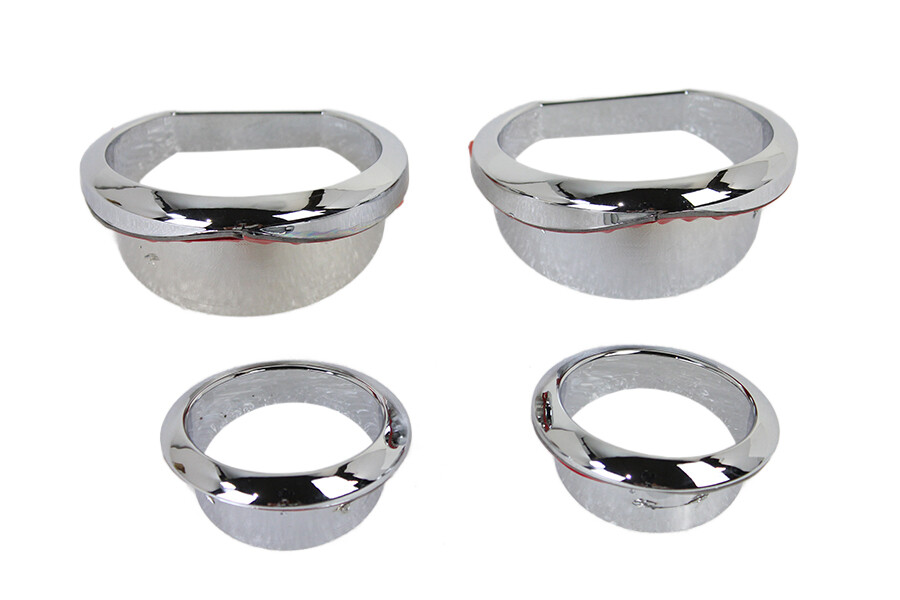 Gauge Trim Kit Chrome fits Harley Davidson