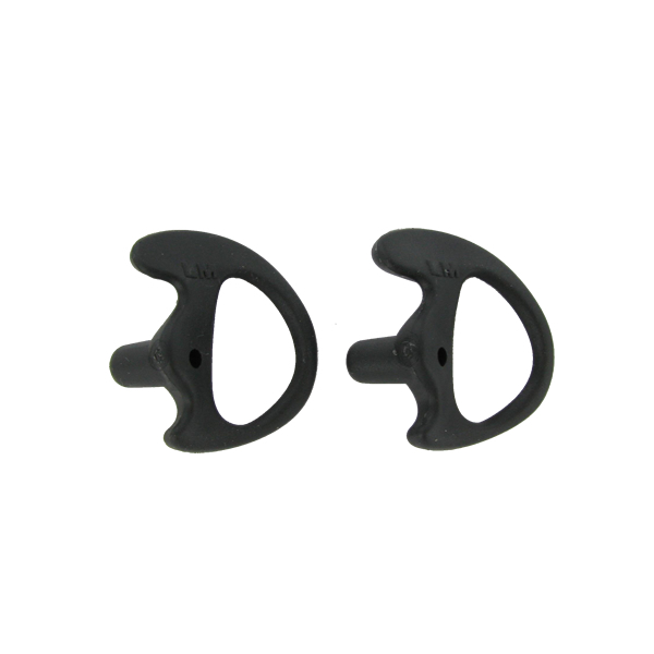 Black Replacement Medium Earmold Earbud Left Side Two-Way Radio Audio 2 Pack