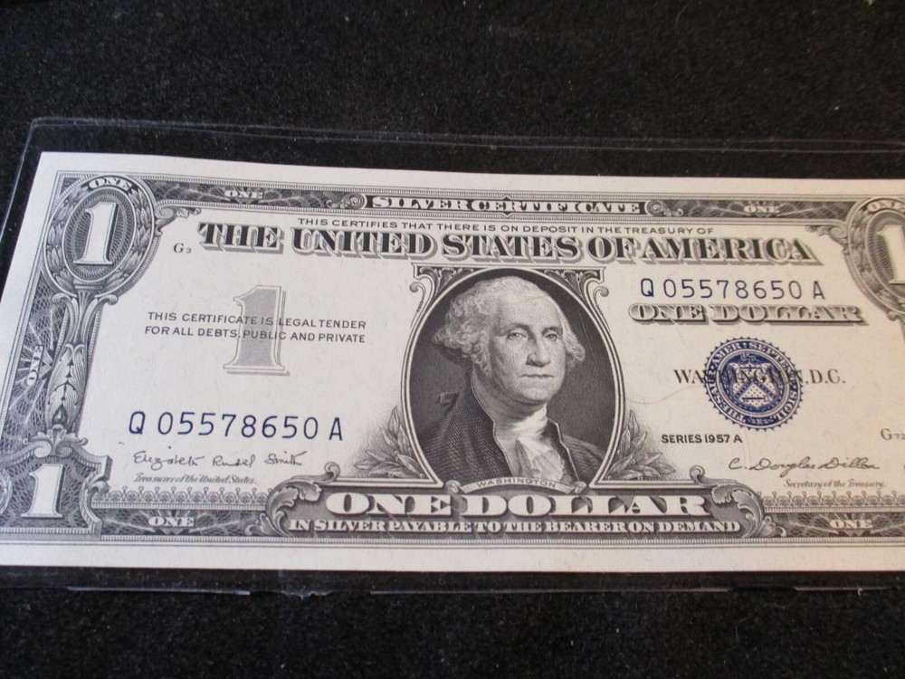 SERIES 1957-A $1 SILVER CERTIFICATE NOTE CU CHOICE UNC  8650