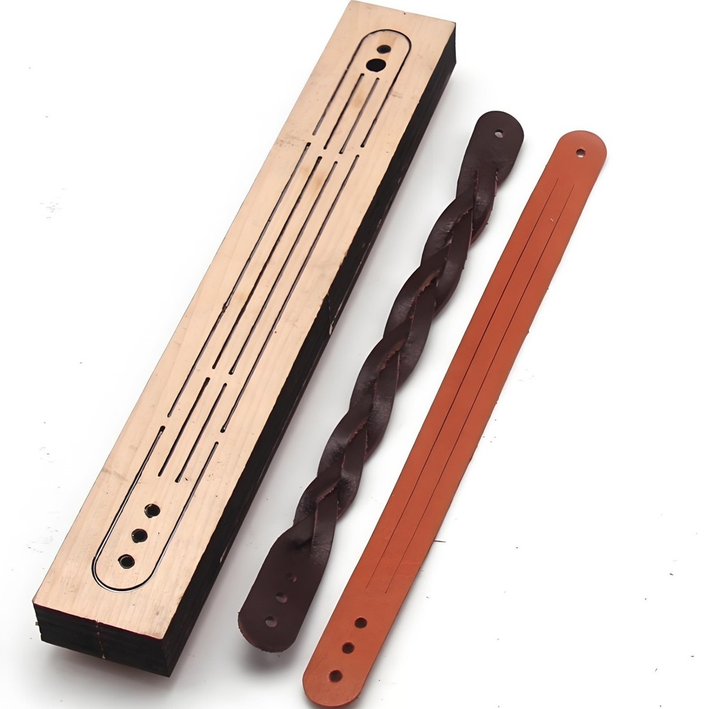 Three-Strand Braid Leather Bracelet Cutting Die Strap Punch Tool for DIY Craft