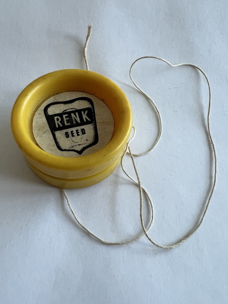 Vintage Yellow Plastic Yo-Yo RENK SEED Advertisement