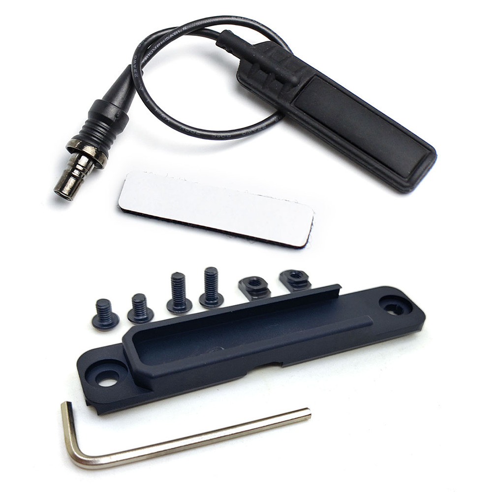 Flashlight Remote Switch Tail Switch + Panel Holder Fit20mm Picatinny Rail Mount