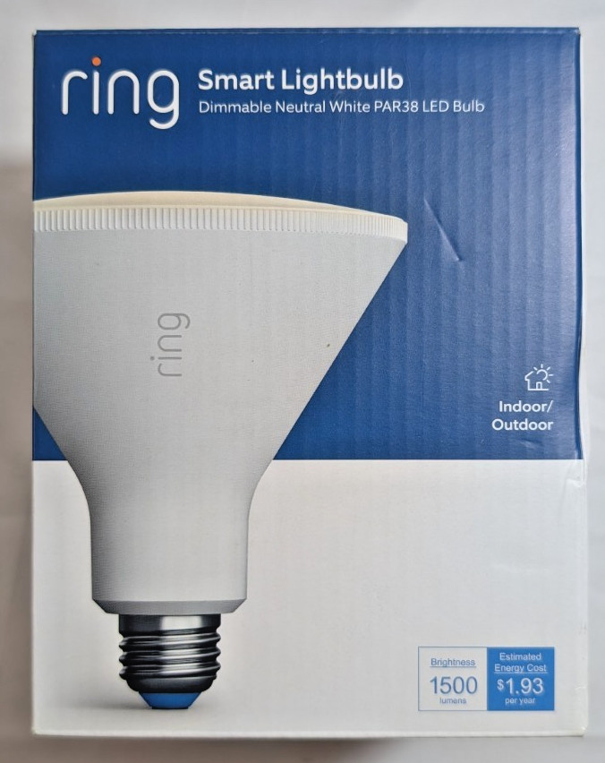 Ring Smart Lightbulb Dimmable Neutral White PAR38 LED Bulb 5AT1S4 - White