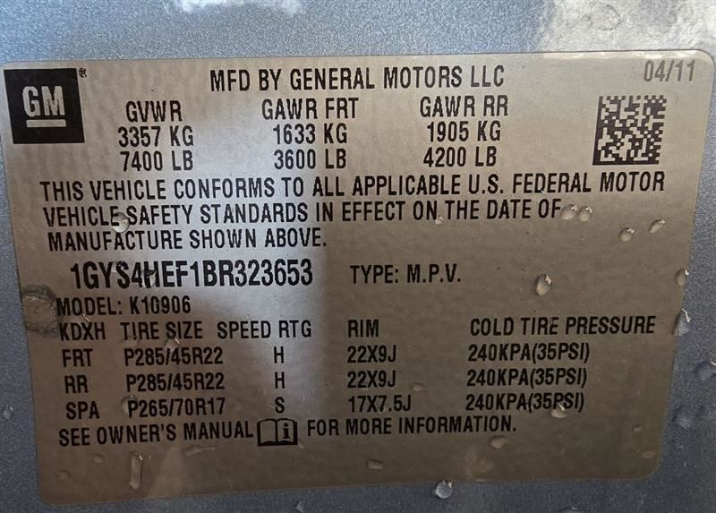 Camera/Projector Camera Liftgate Mounted Fits 09-14 ESCALADE 609382