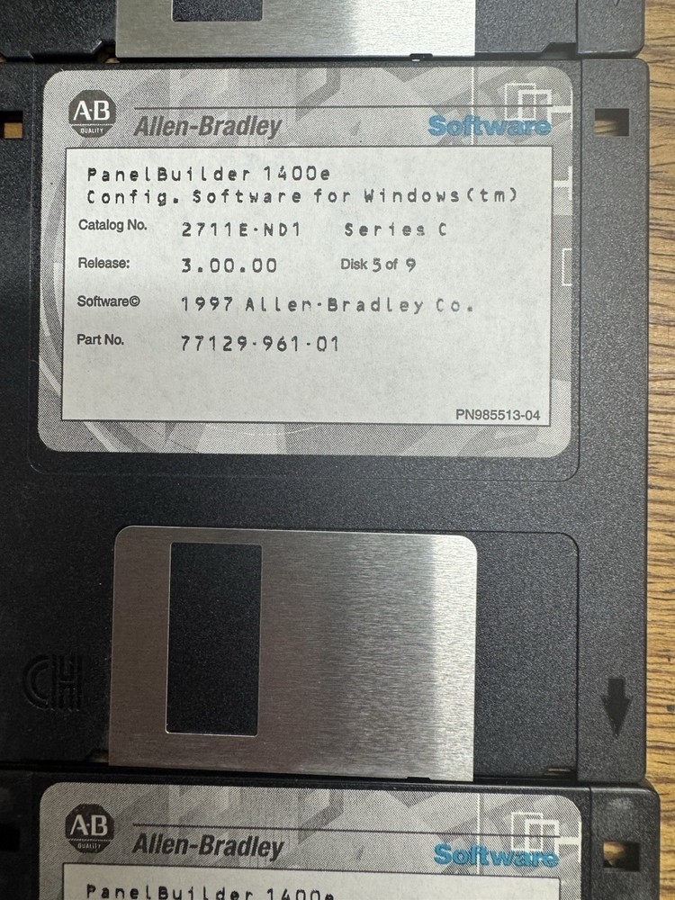 Allen Bradley Software Floppy Disk Lot