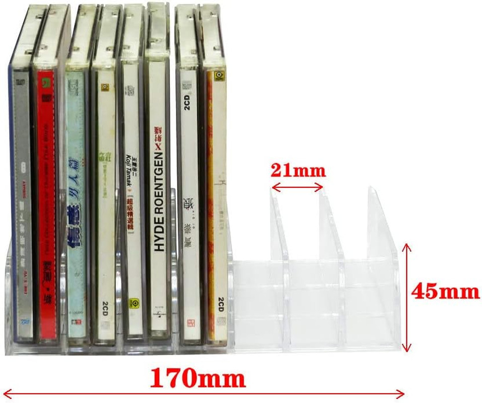 DVD - Clear Acrylic - Stackable DVD and CD Holder, CD Display Rack CD Organizer