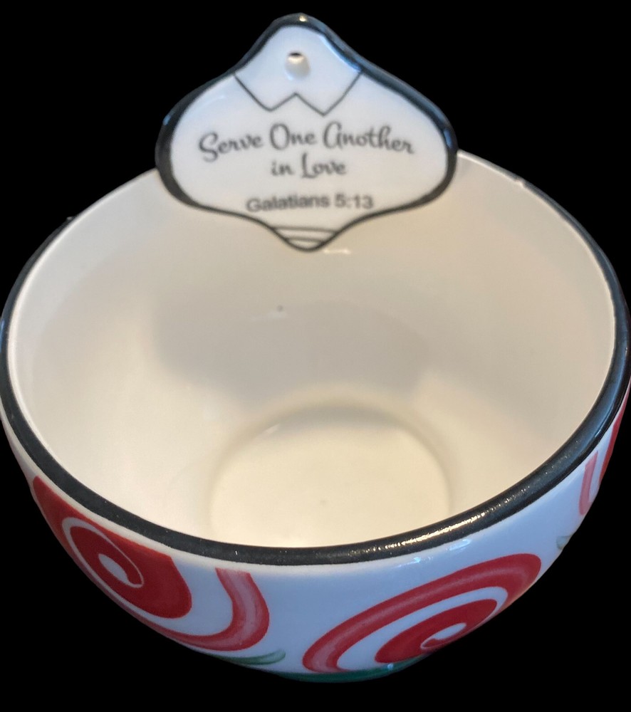 christmas dip bowl & spreader Galations 5:13