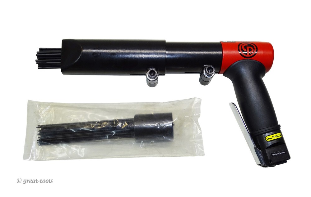 NEEDLE SCALER – Chicago Pneumatic Tools – pistol grip handle – air tool – rust