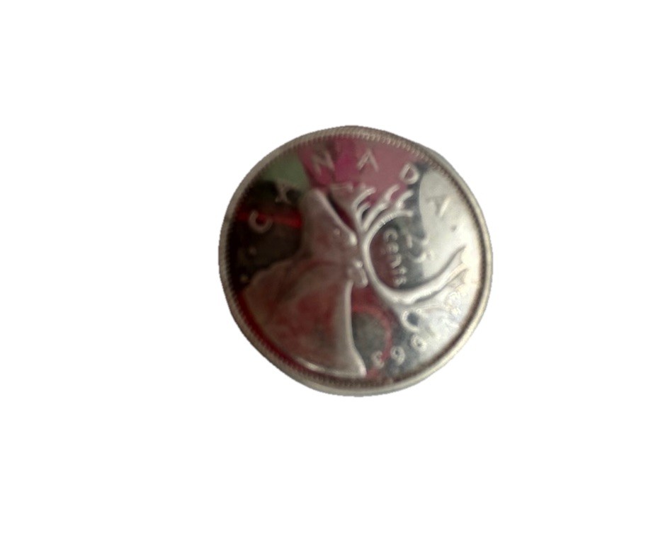 1963 Canada Silver Quarter - 80% Silver - Great Condition
