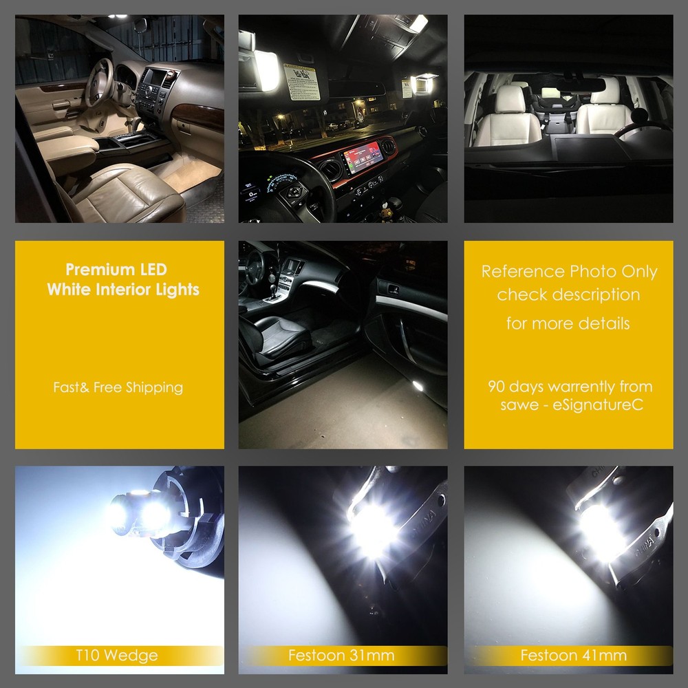 22 x For 2000 - 2005 Ford Excursion Interior LED Lights Bulb Package Kit - White