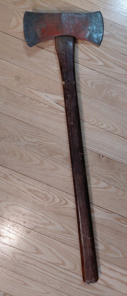 UNBRANDED  - DOUBLE BIT AXE WTH ORIGINAL HANDLE