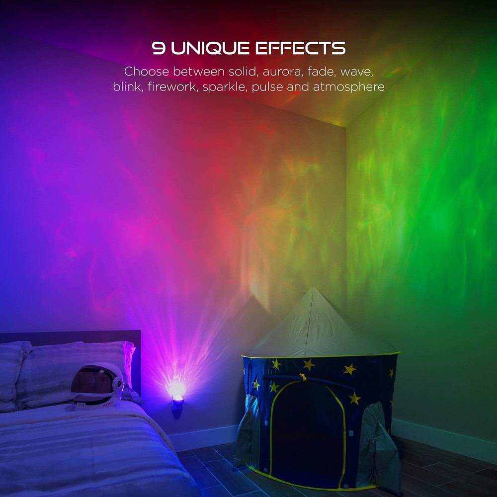 Enbrighten Galaxy Projector Plug in Night Light for Small, White - Plug-In