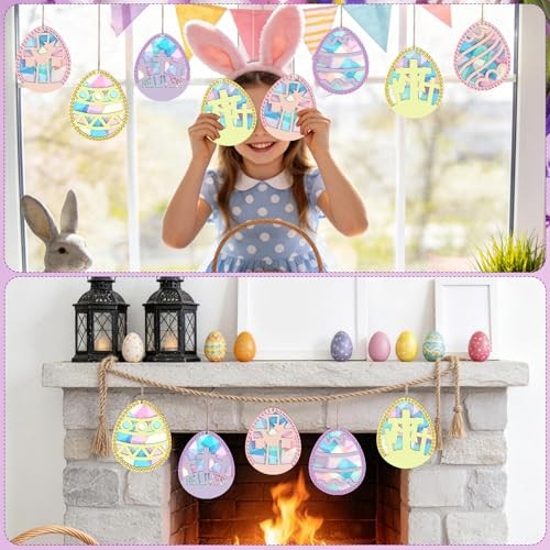 24 Easter Egg Suncatchers - DIY Religious Easter Eggs - Religious Colors