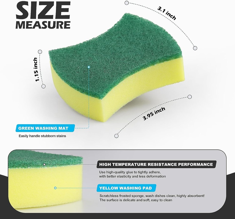 Microfiber Scrub Sponges, 96 Count, Eco-Friendly