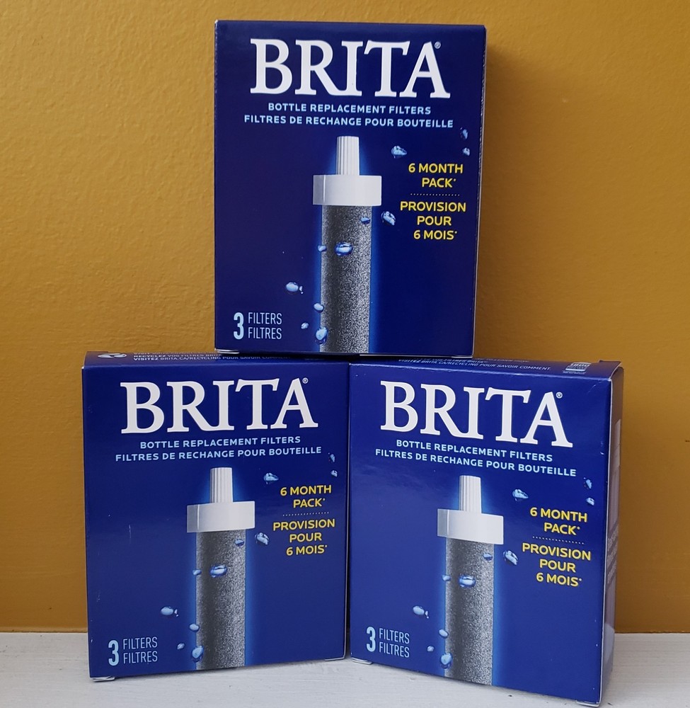 Lot of 3 ~ Brita Water Filter Replacements for Water Bottles (9 Filters Total)