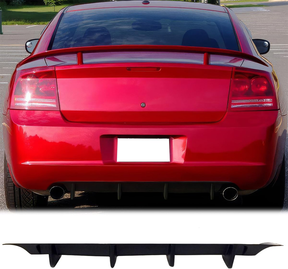 Rear Bumper Lip Diffuser Spoiler, Compatible with 2006-2010 Dodge Charger, MDP S