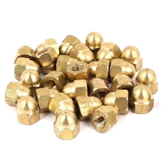 8-32 Brass Acorn Nuts. (25) SOLID Brass. QUALITY Hardware.