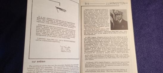 USS MOUNT WHITNEY LCC-20 (AMPHIBIOUS COMMAND SHIP) "WELCOME ABOARD" BOOKLET