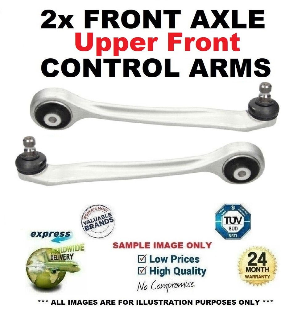 2x Front Axle Upper Front CONTROL ARMS for SKODA SUPERB 2.0 2001-2008
