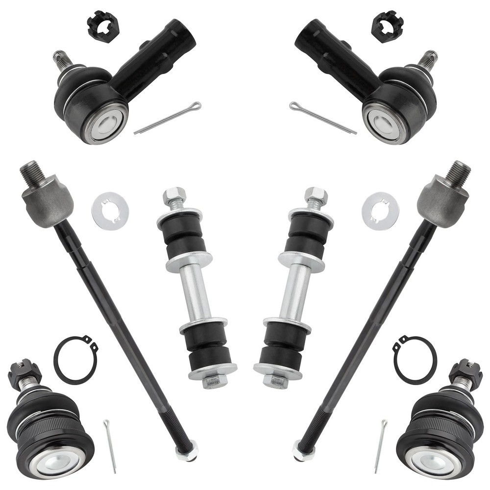 8pcs Front Inner Outer Tie Rod End Links Stabilizer/Sway Bar End Links Front ...