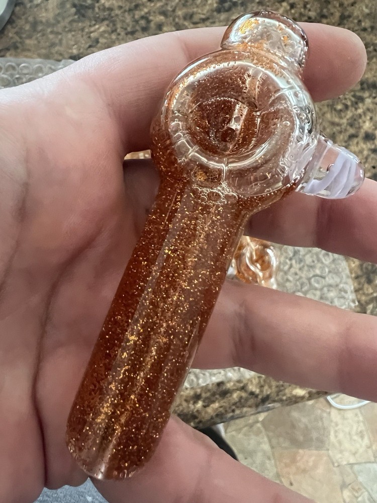 Glycerin Filled Bronze Glitter Pipe