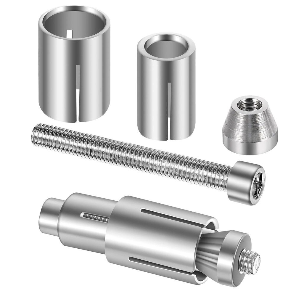 2 Pack Motorcycle Bar Ends Mounting Screw Set Universal 13mm-24mm silver