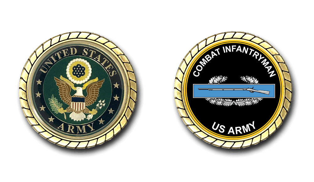 US Army Combat Infantryman Badge Challenge Coin