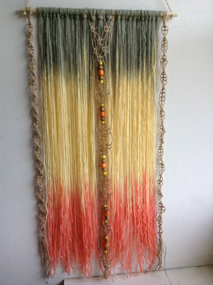 Macrame boho yarn art wall hanging  Home Decore  handmade .