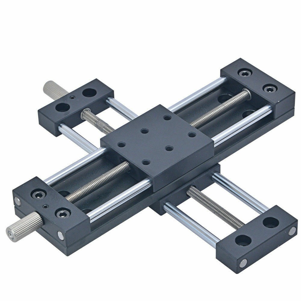 XY Axis Manual Stage Sliding Table Adjustable Aluminium Platform 20mm-80mm