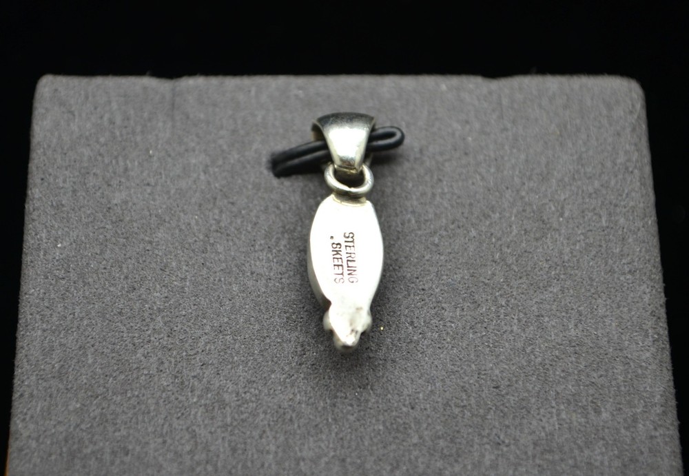 Sterling Silver Light Blue Oval Stone Pendant #FMF858