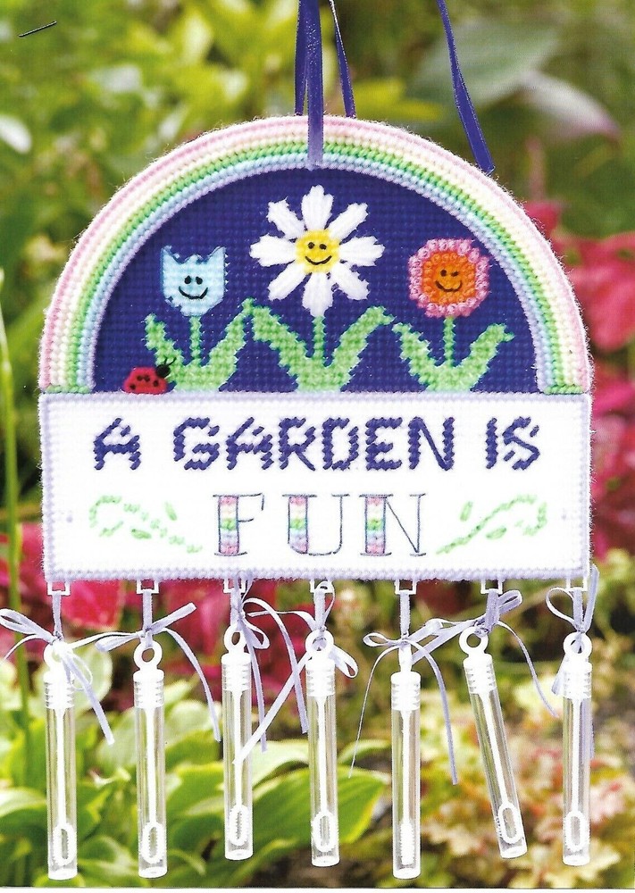 A Garden is Fun Decoration plastic canvas PATTERN INSTRUCTIONS