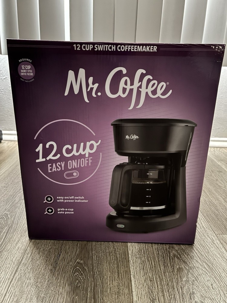 Mr. Coffee 12 Cup Switch Coffee Maker Black New