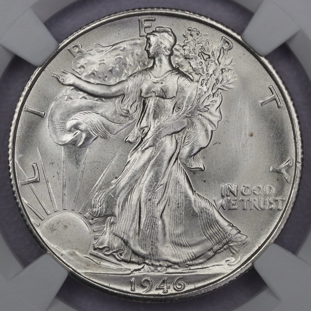 1946-S 50c Walking Liberty Half Dollar - NGC MS 64