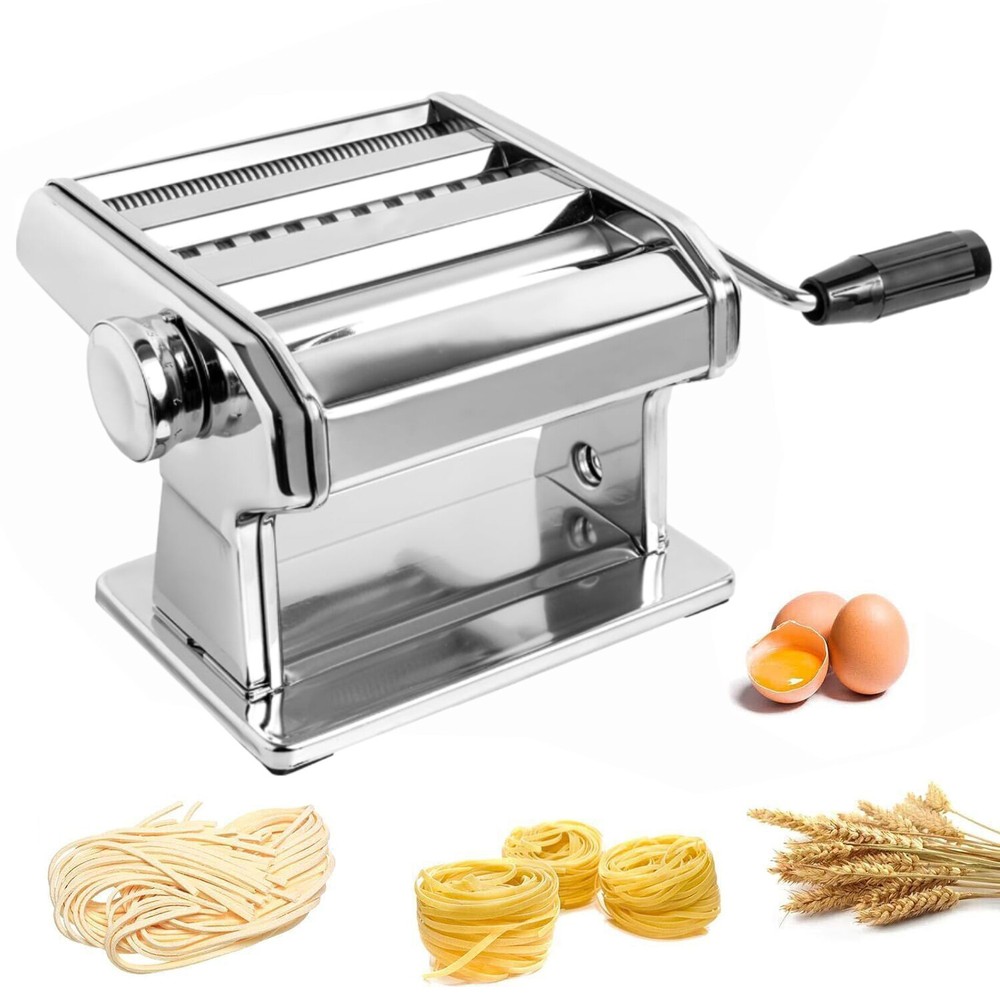 Stainless Fresh Pasta Maker Roller Machine for Spaghetti Noodle Kitchen Tool US