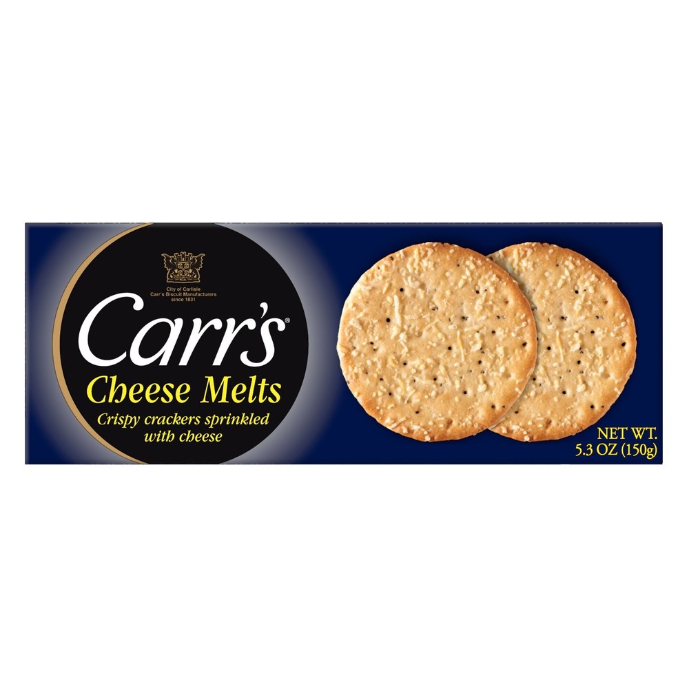 Carr's Cheese Melts Snack Crackers, , Case of Twelve 5.3 Oz Boxes