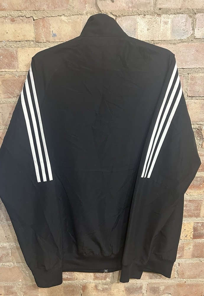Adidas Climalite Track Jacket Size Small 42” Black 100% Polyester