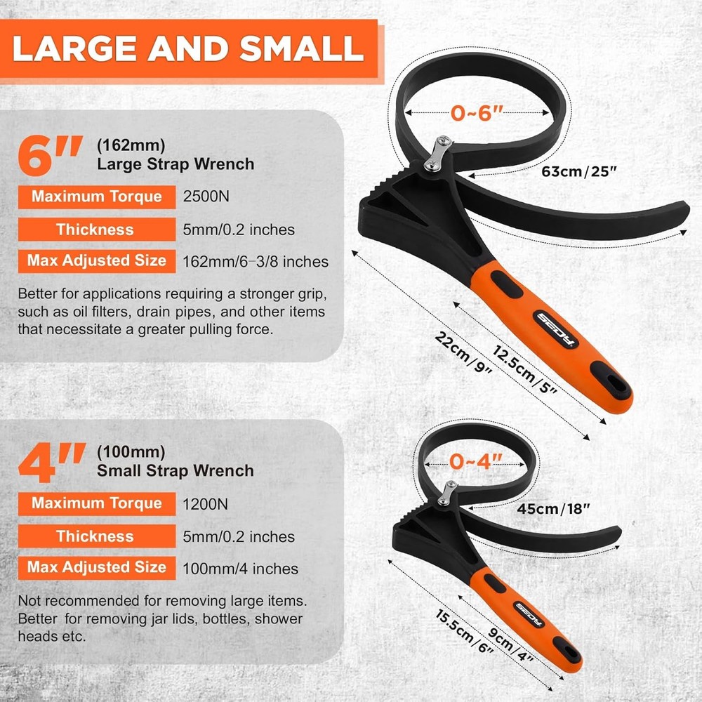 Adjustable Strap Wrench Set