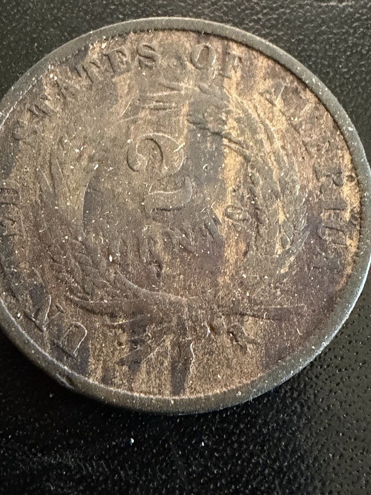 1868 Two 2 Cent Piece AG