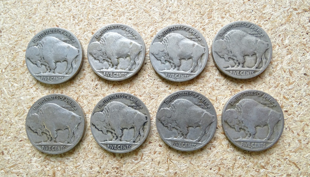 8 Assorted Buffalo Nickels / FedEx FS / 414933_8bn