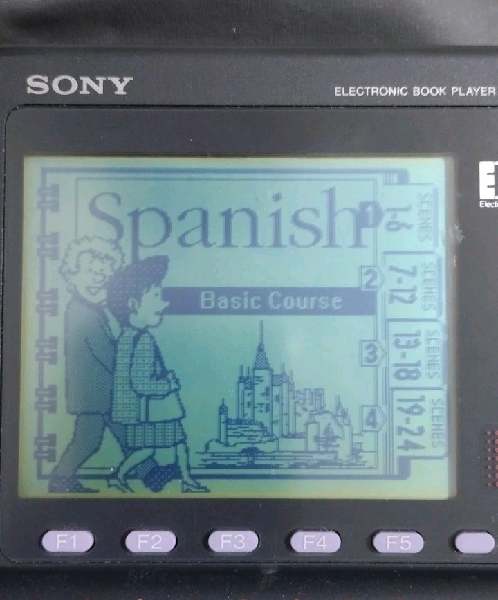 Sony DD-8 Electronic Book Player Multi-Media Data Discman w/ Case & Spanish Disk
