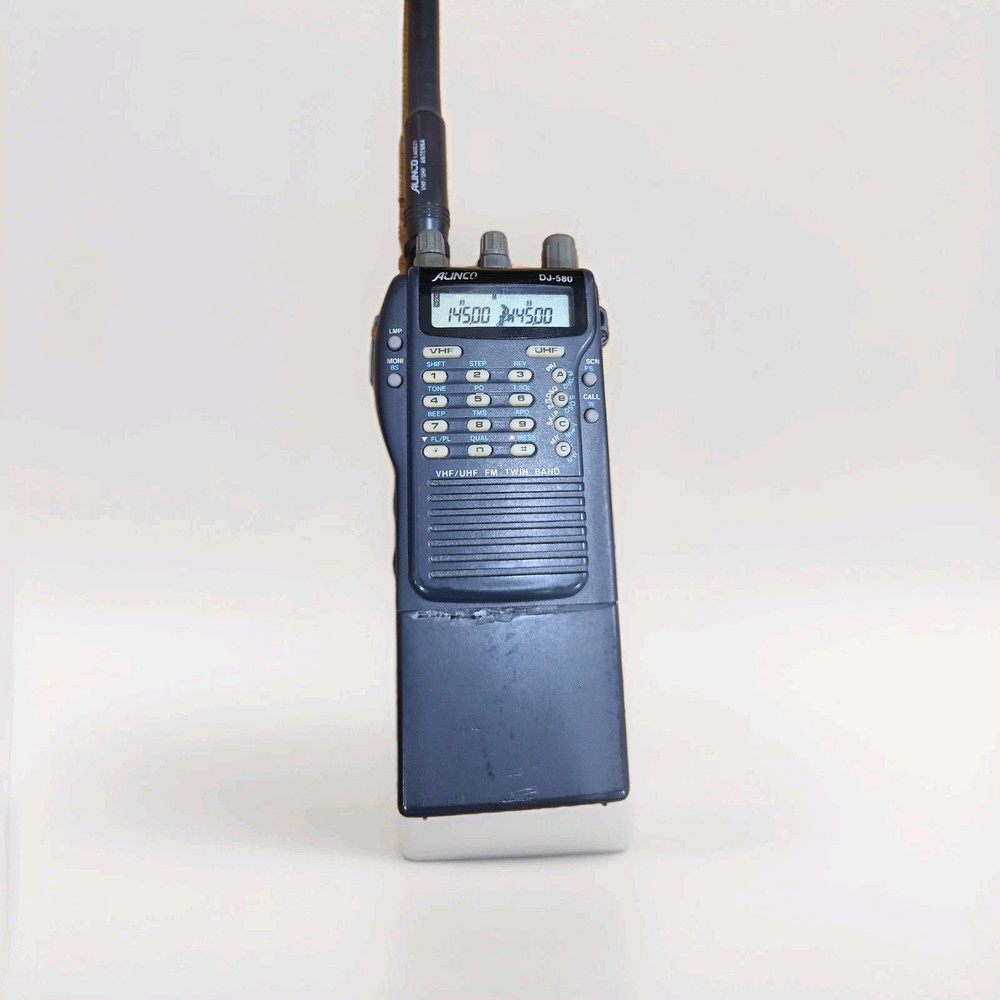 Alinco DJ-580T Handheld Transceiver, VHF/UHF Tested Works!