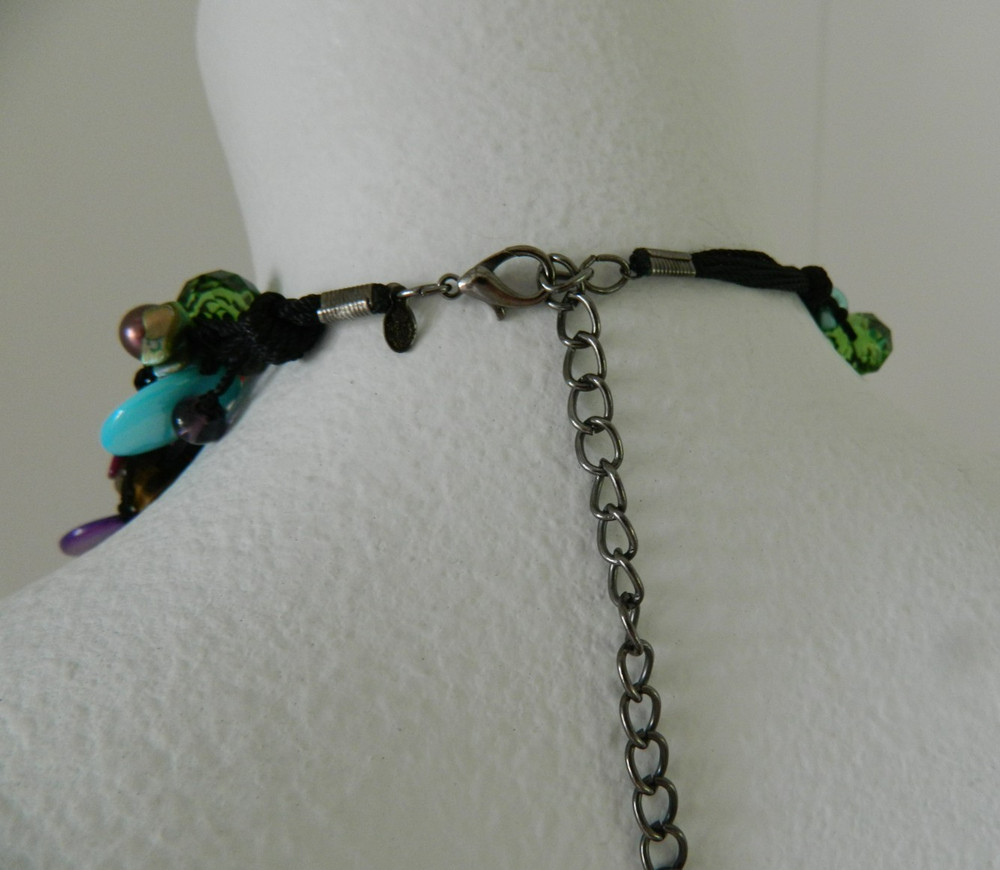 VTG. Y2K Beaded Multi Strand Multi Color Necklace